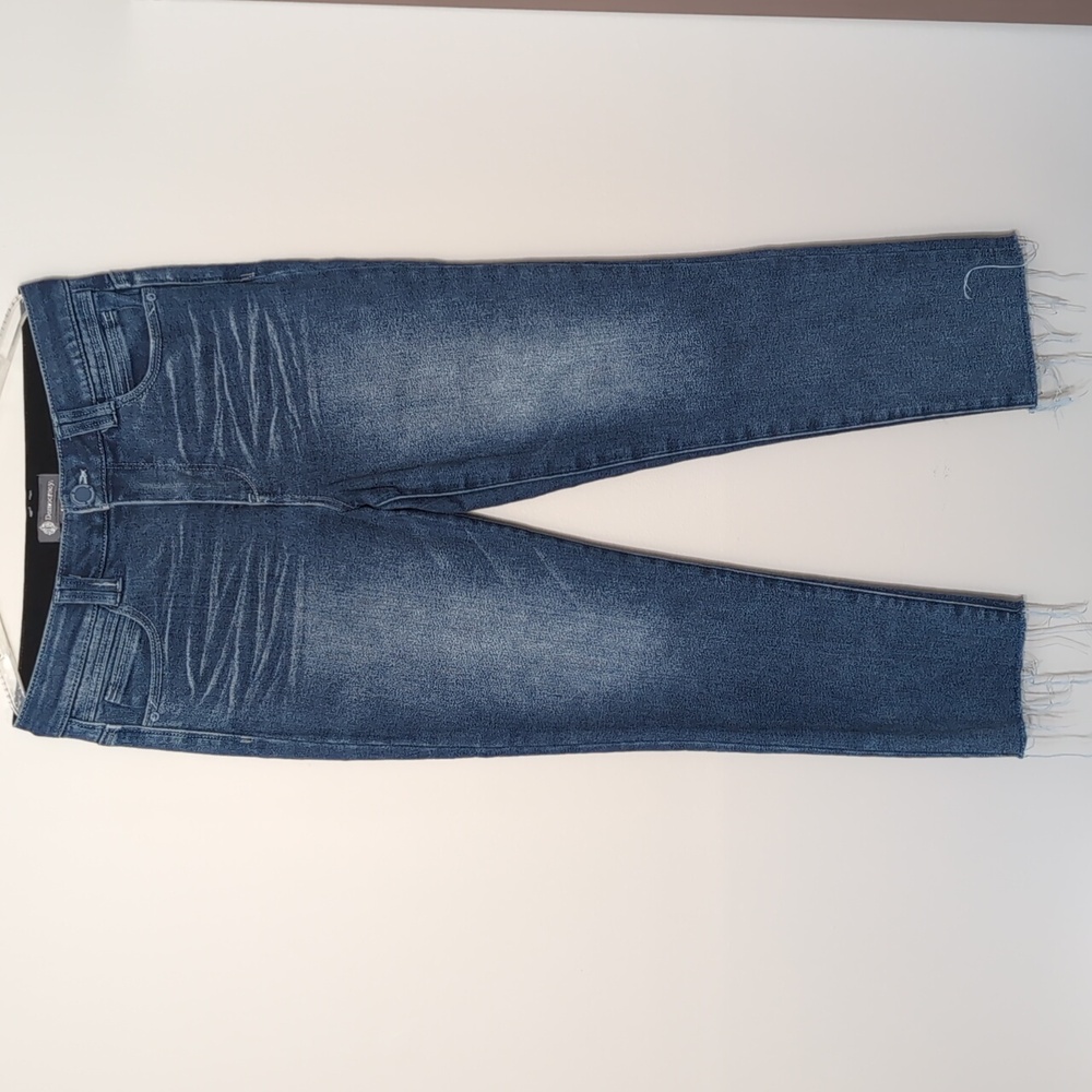 Democracy "AB Technology" Sz. 12 Women's Stretch Jeans Frayed Hems 34" x 27"